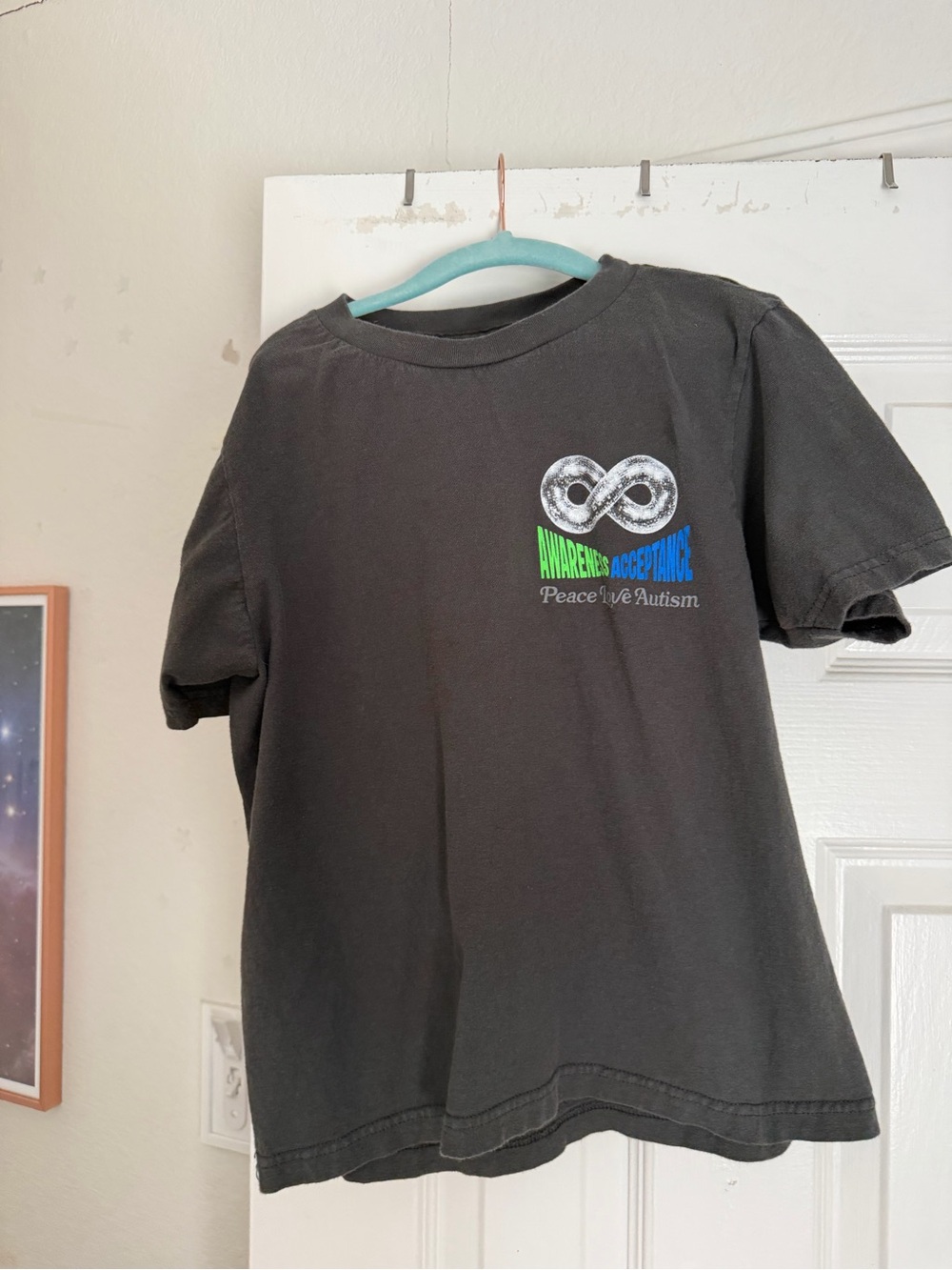 Peace love autism youth medium tee autism awareness autism acceptance tshirt GUC